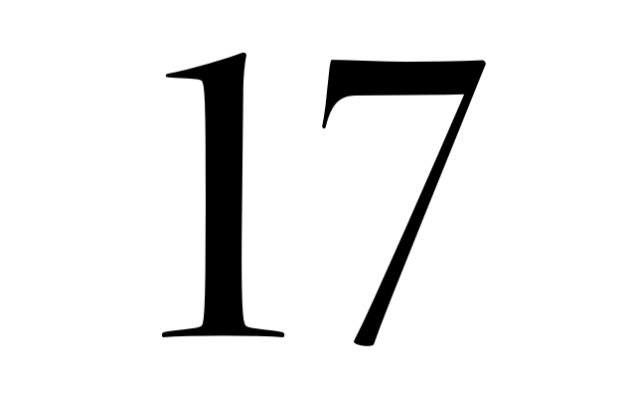 17 Number Design