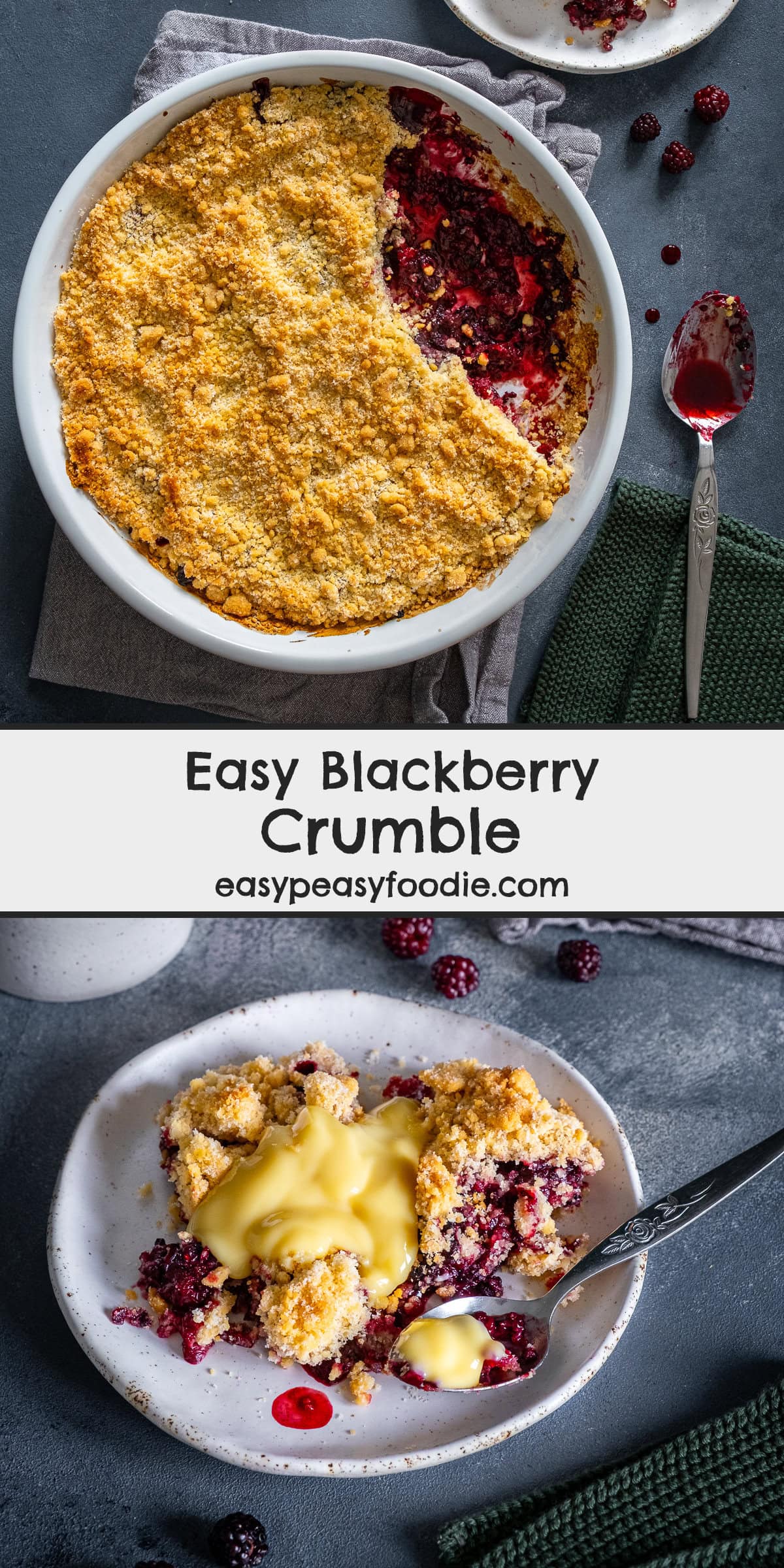 Easy Blackberry Crumble - Easy Peasy Foodie