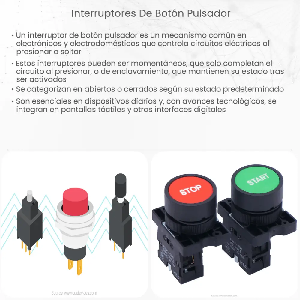 Interruptores De Botón Pulsador | How It Works, Application & Advantages