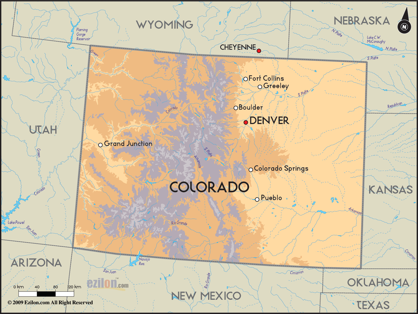 Detailed Clear Large Road Map Of Colorado And Colorado Road Maps