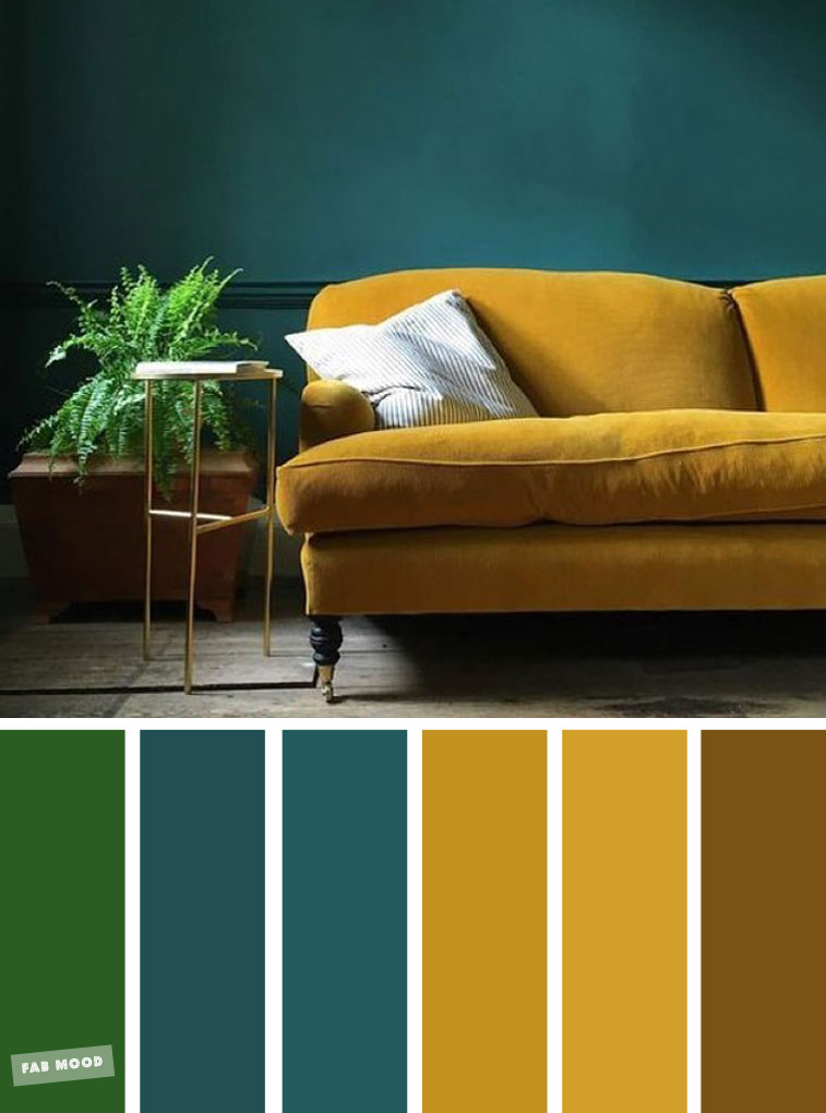 Teal And Mustard Living Room - markanthonystudios.net