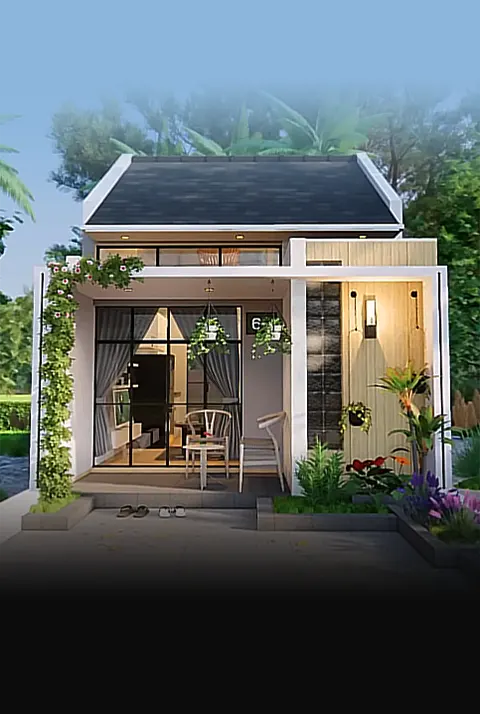 Desain Rumah Kecil Ukuran 4x6 Murah Lengkap Dengan Mezzanine (4 X 12 M)
