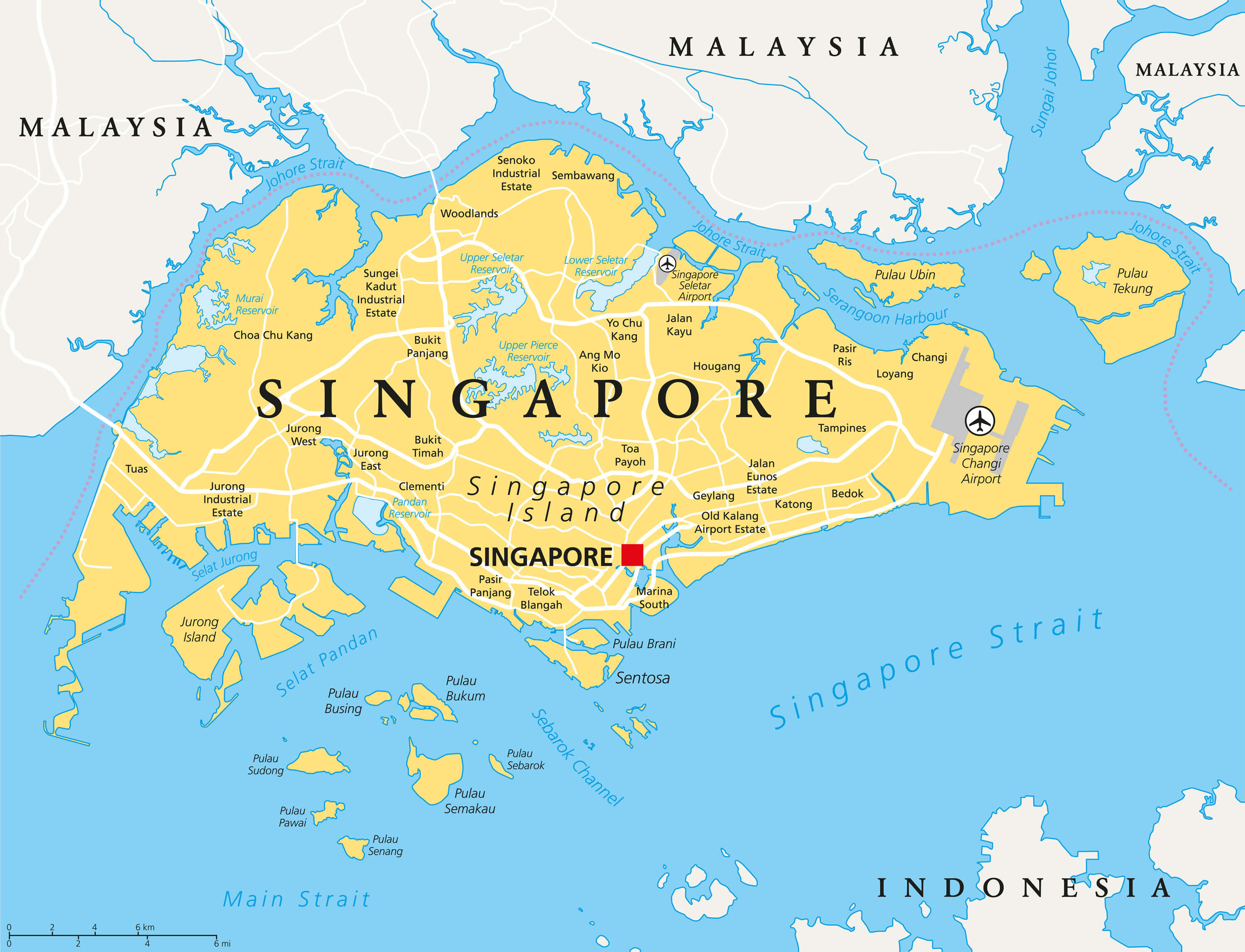 Singapore Map - Guide Of The World