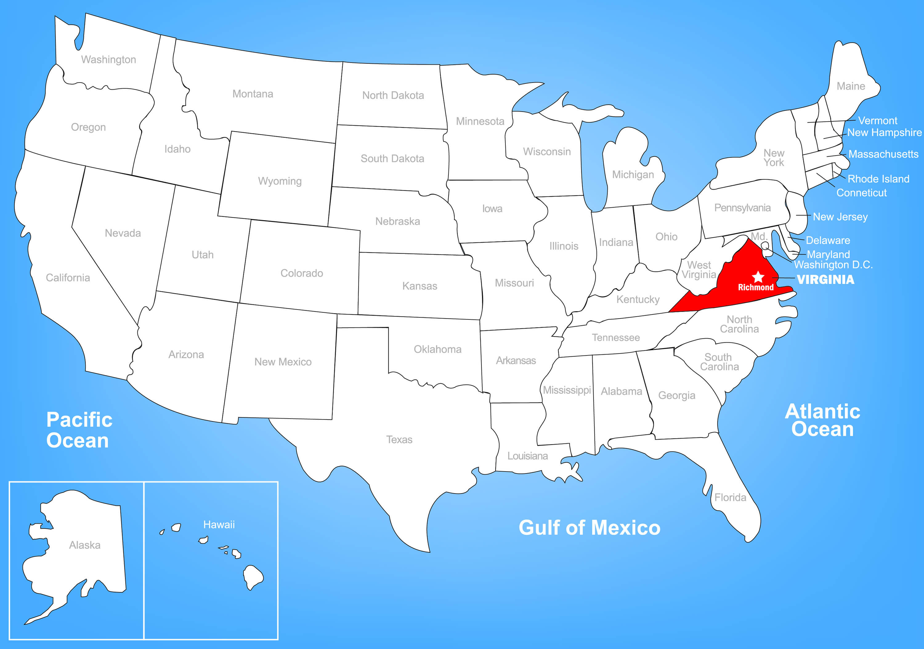 Virginia Map - Guide Of The World