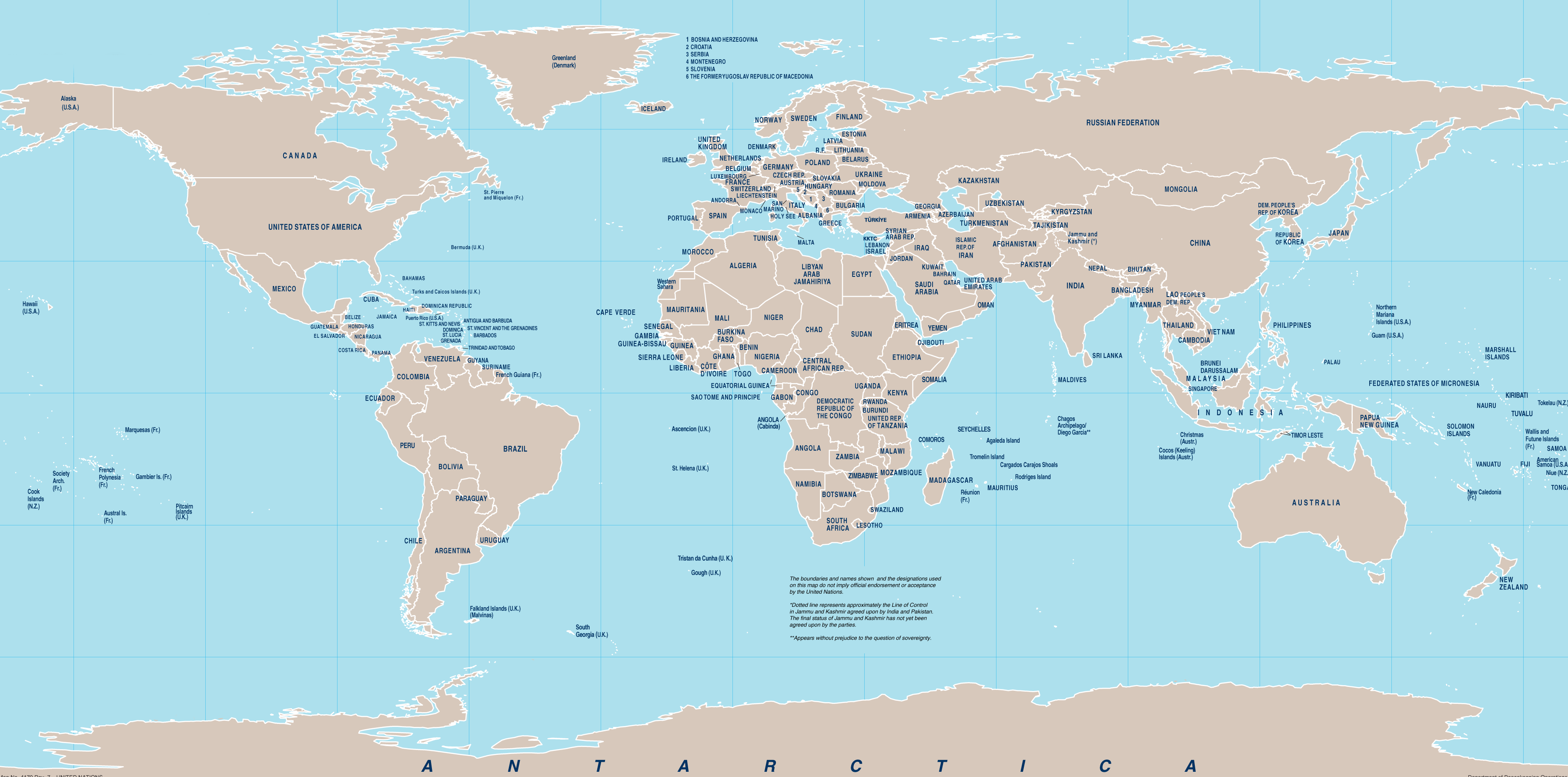 Map Of The Countries Of The World