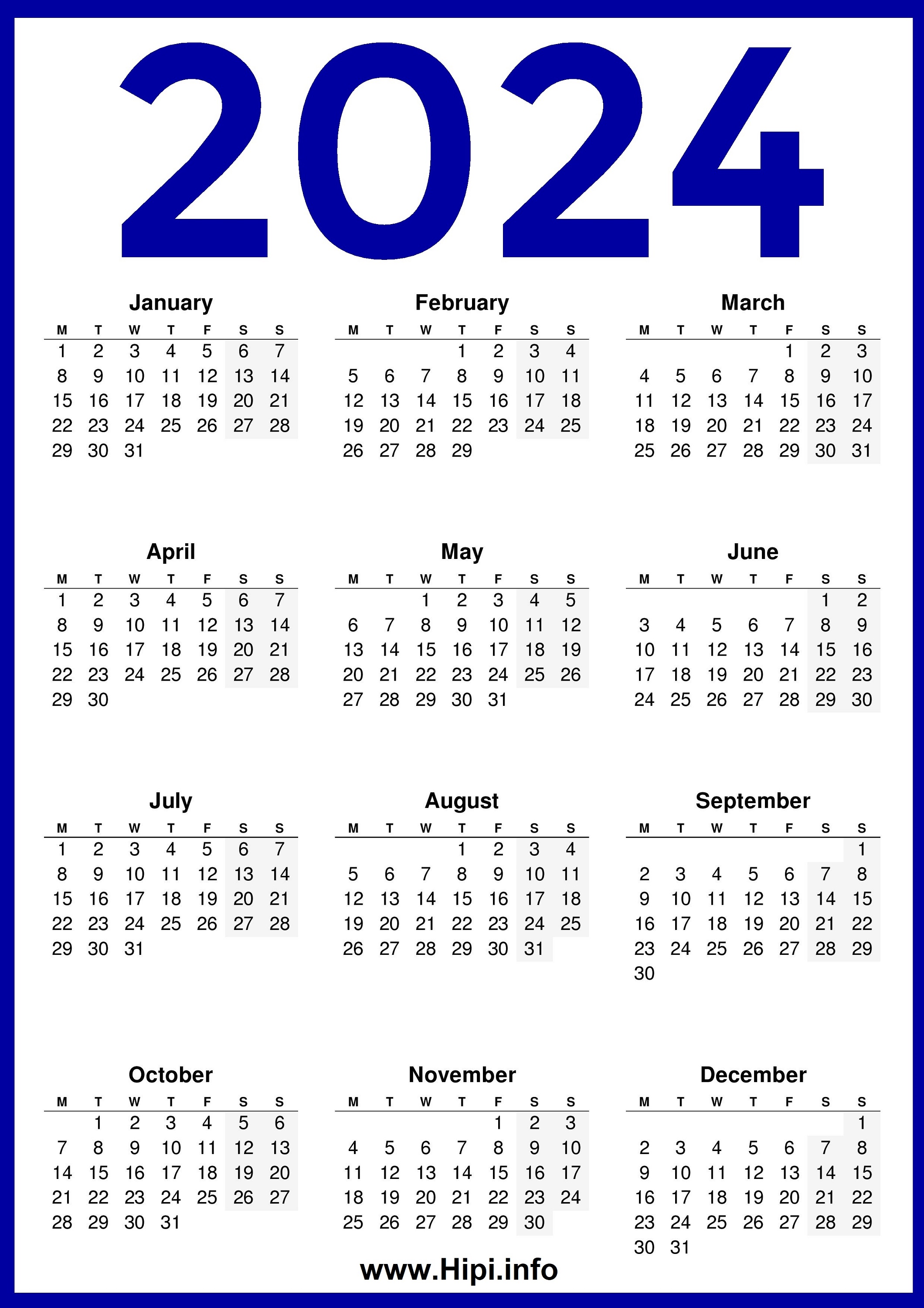 Downloadable Calendar