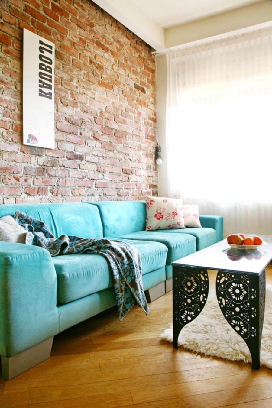 10 Brick Walls Living Room Interior Design Ideas - https://interioridea.net/