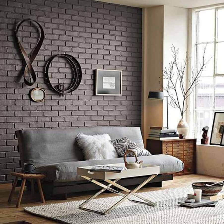 10 Brick Walls Living Room Interior Design Ideas - https://interioridea.net/