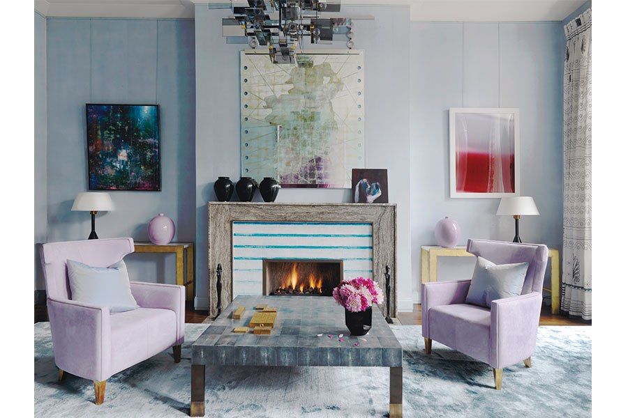 Contemporary Pastel Living Room - Interiors By Color