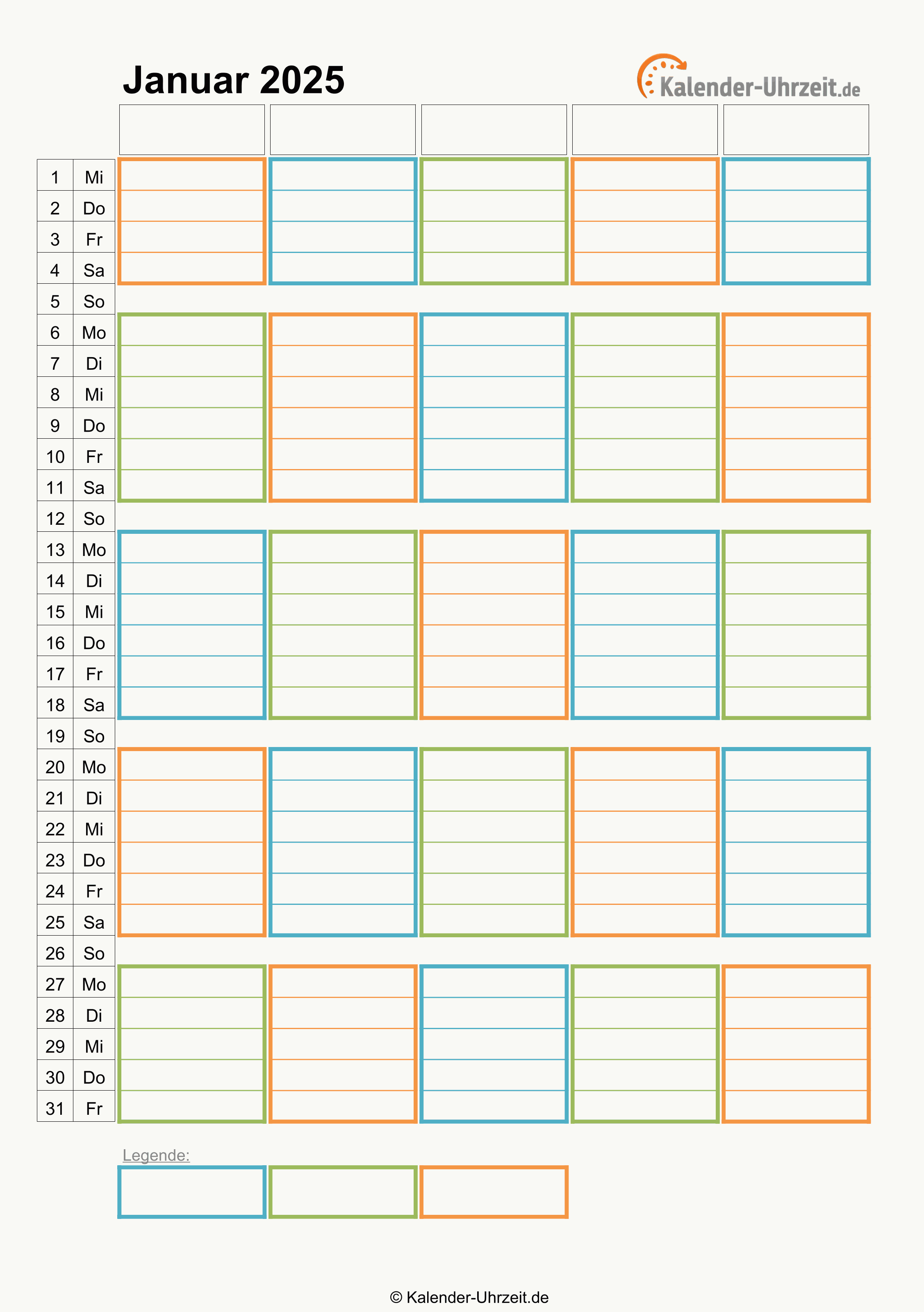Kostenlose A5-Kalender Für 2025: Planung Und Organisation Im Kleinformat - Jan A. Schmid