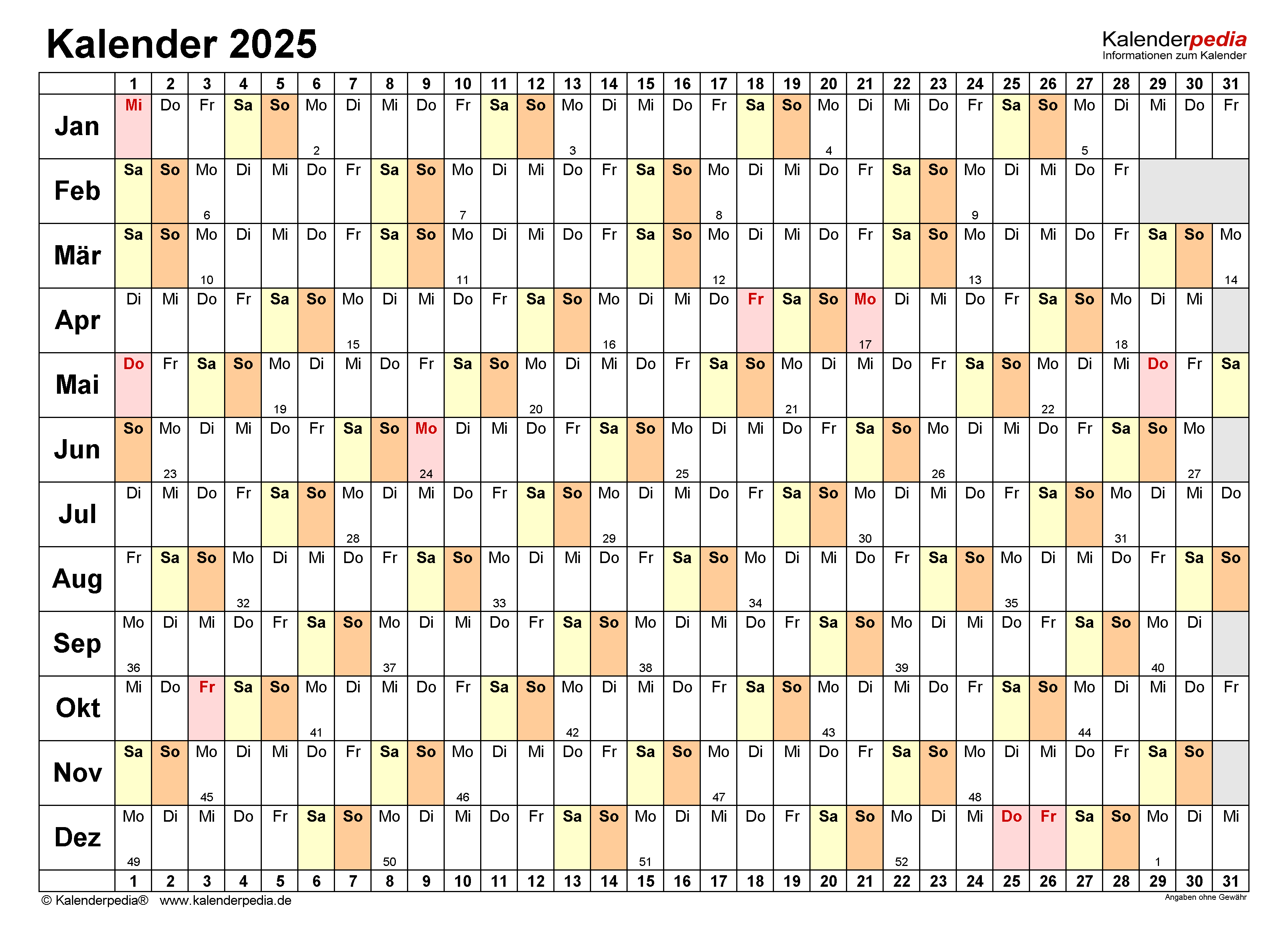 Kostenlose Kalender Zum Ausdrucken Für 2025: Organisation Und Übersichtlichkeit Im Alltag...