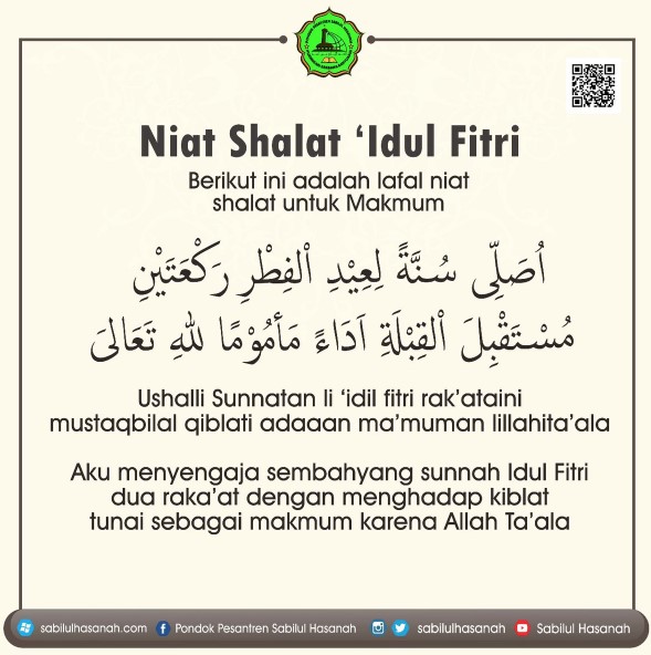 Bacaan Niat Sholat Idul Adha Arab Dan Latin Lengkap Artinya