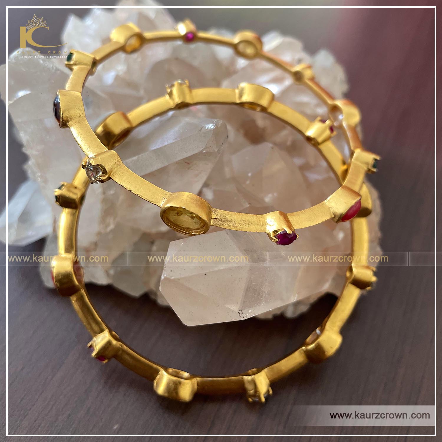 Tazmeen Traditional Gold Plated Bangles – KaurzCrown.com