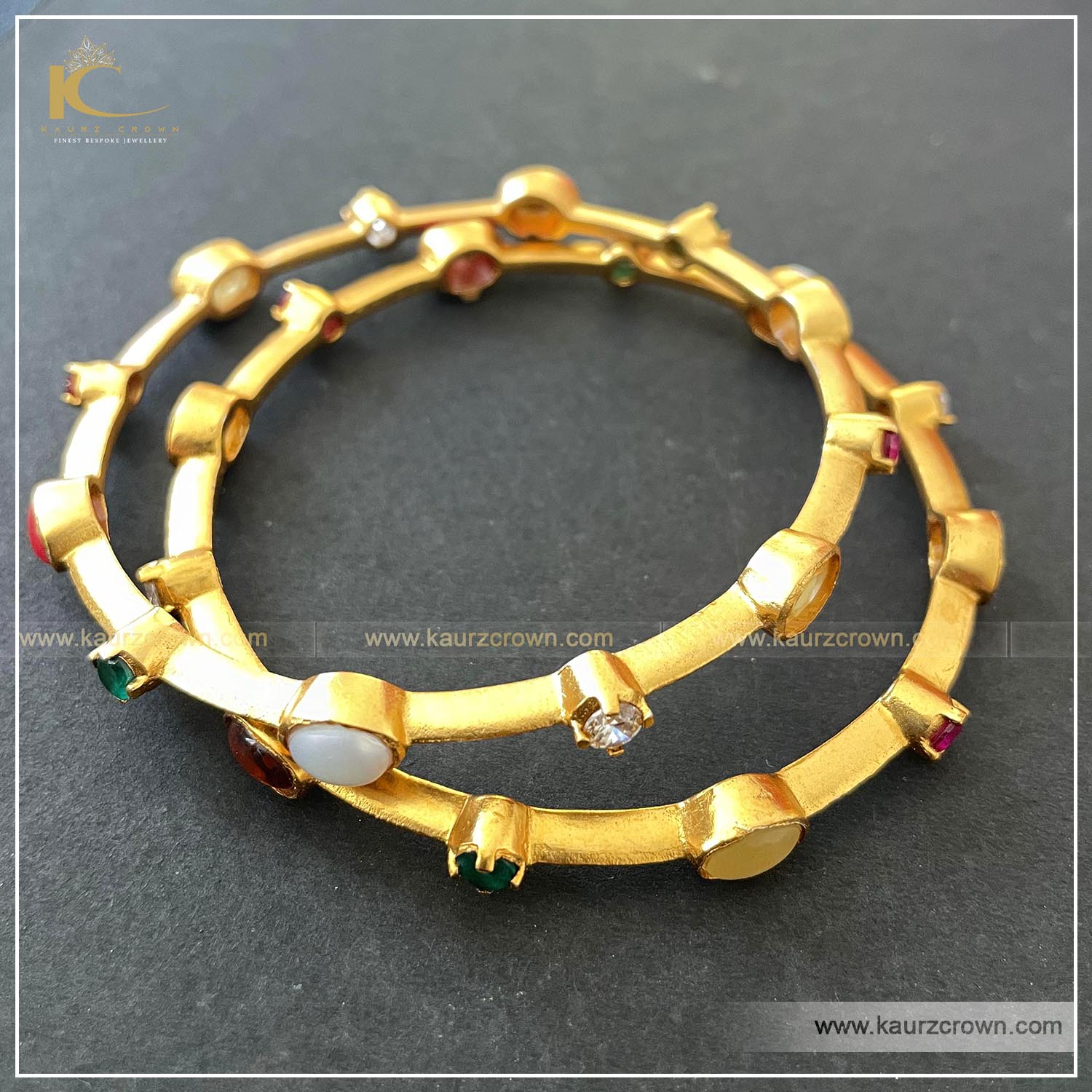 Tazmeen Traditional Gold Plated Bangles – KaurzCrown.com