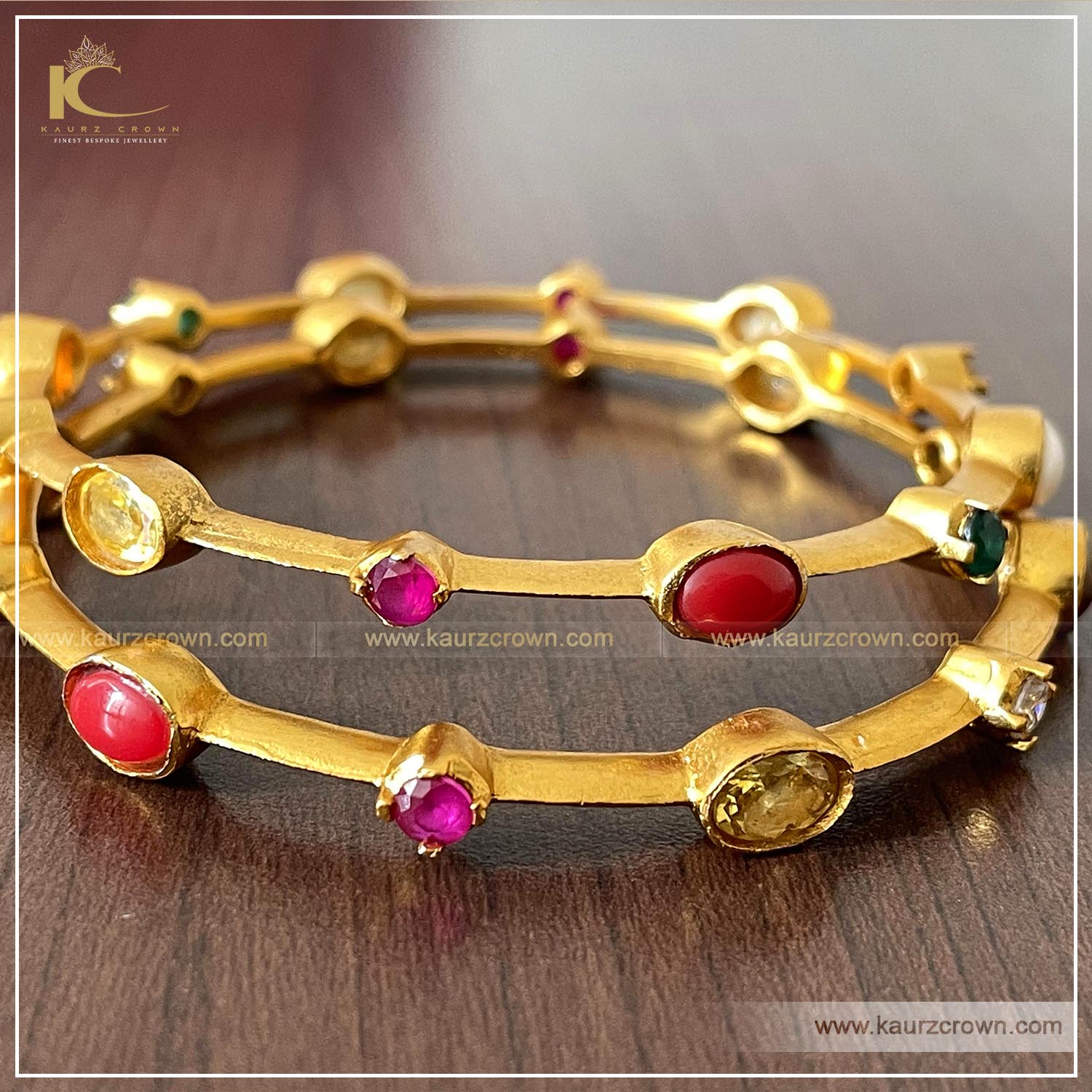 Tazmeen Traditional Gold Plated Bangles – KaurzCrown.com