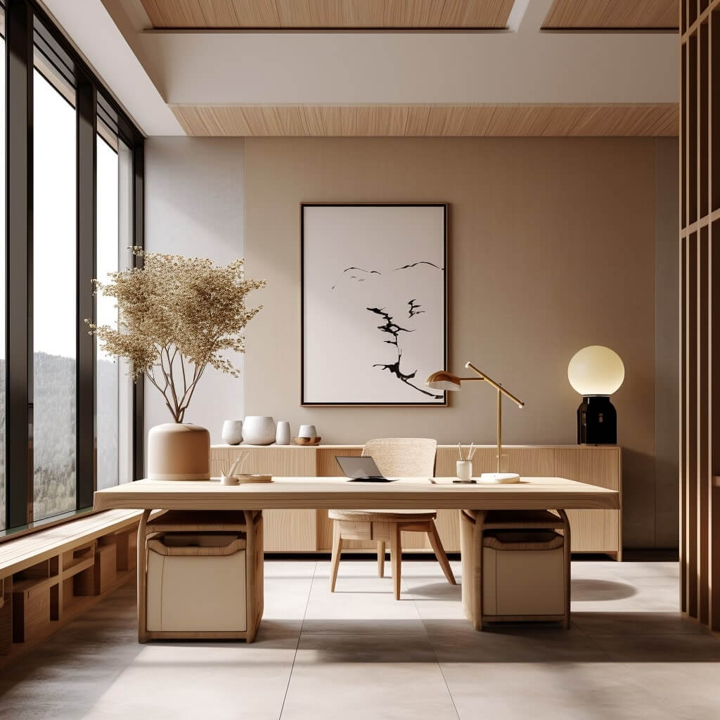 How To Create A Japandi Office - The Zen Workspace