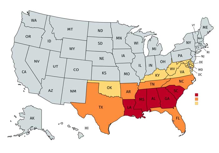 Southern Region Of The United States – Legends Of America