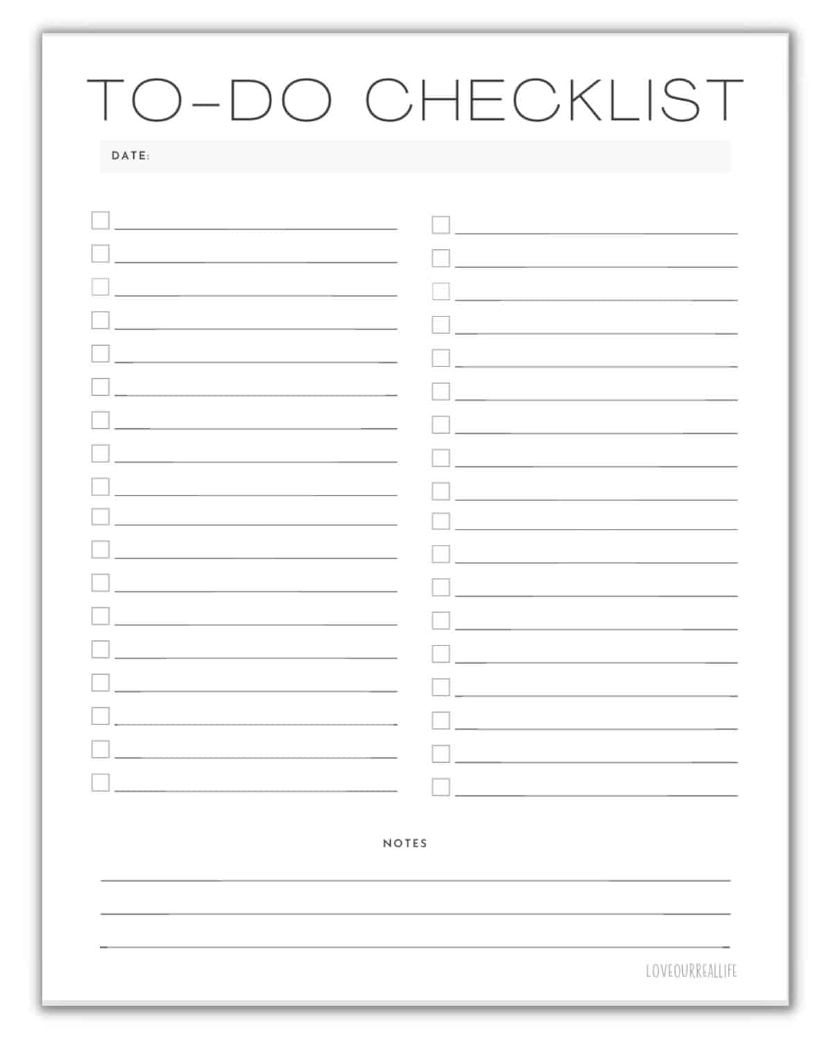 Downloadable Checklist Templates 5 PDF Checklist Form Templates To