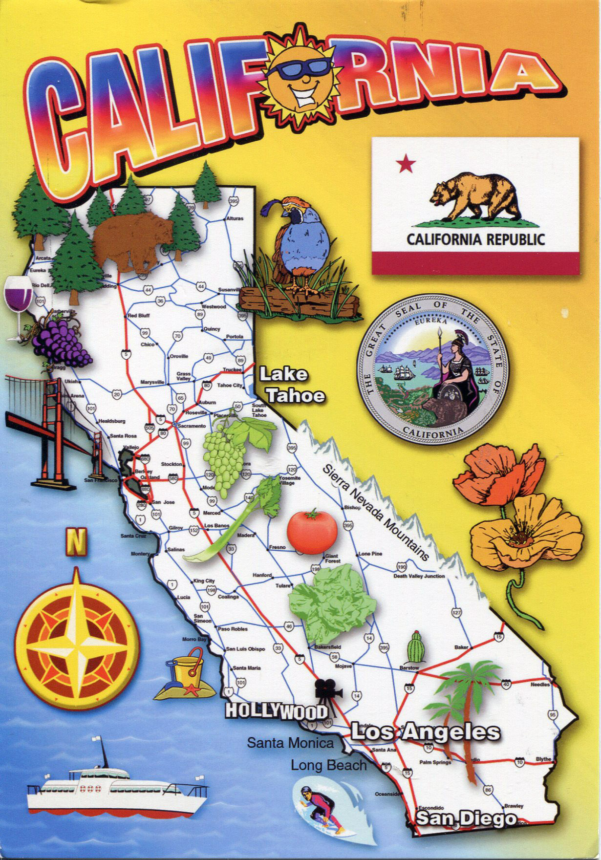 Detailed Tourist Map Of California State| California State| USA| Maps Of The USA| Maps...