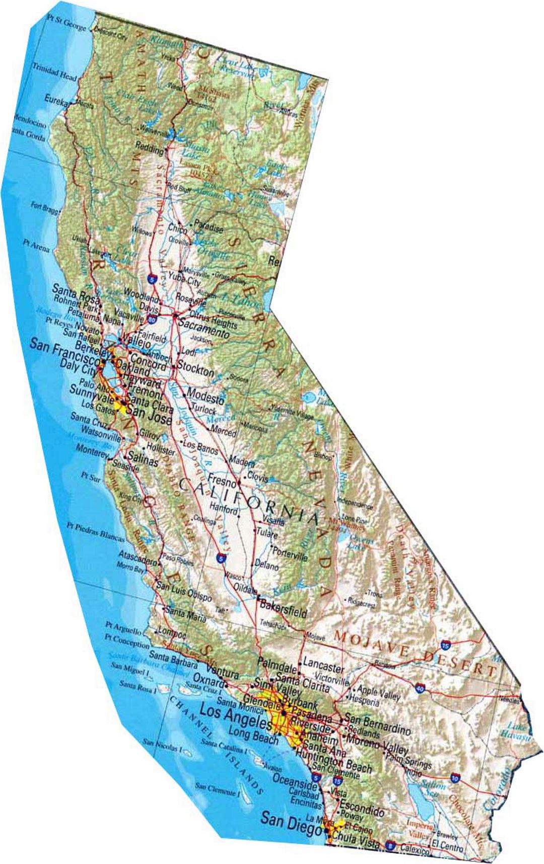 Map Of California| California State| USA| Maps Of The USA| Maps Collection Of The United...