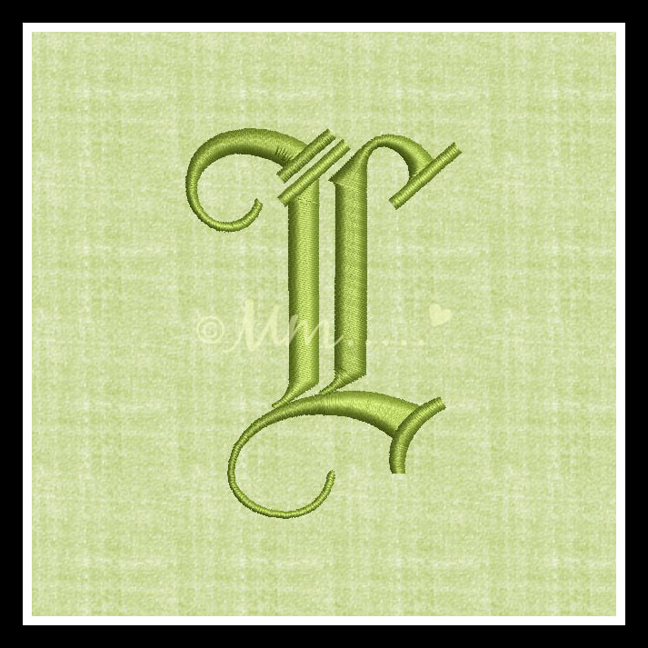Fancy Alphabet Capital Letter L Machine Embroidery Design Download 4x4