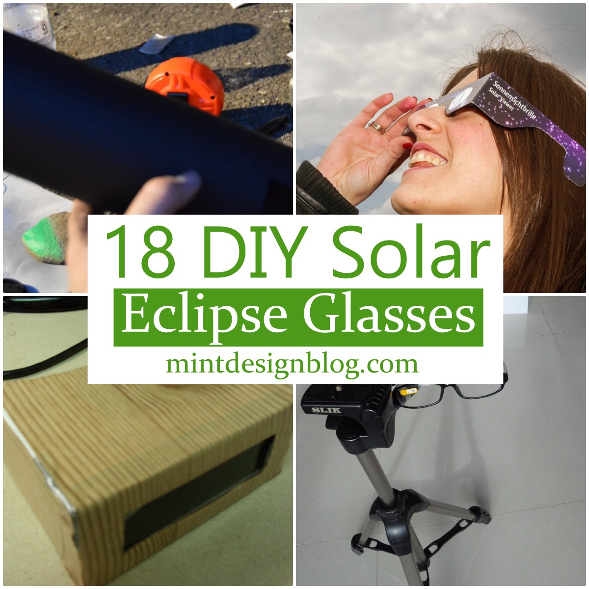 18 DIY Solar Eclipse Glasses For Safe Sight - Mint Design Blog