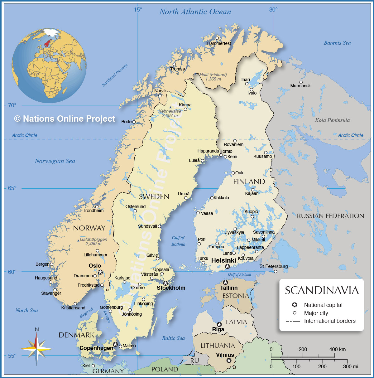 Map Of Scandinavian Countries And Europe - Kiah Selene