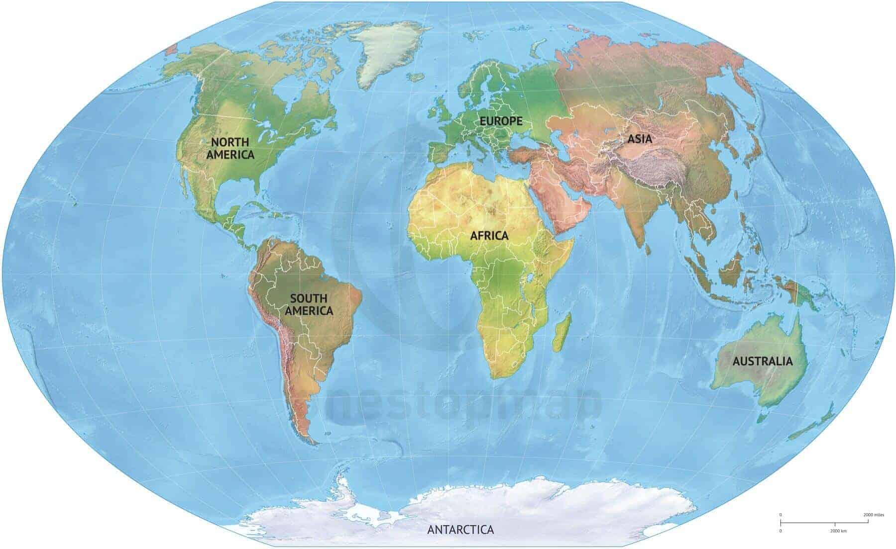 World Map By Continents