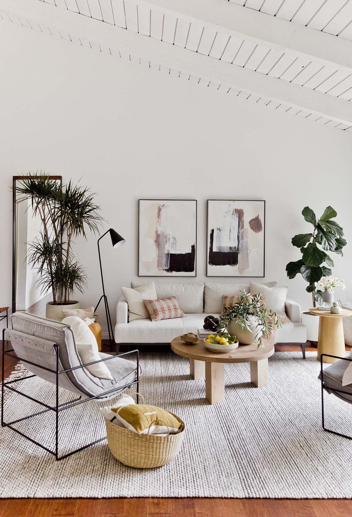 An Organic Modern Living Room Reveal - Paper and Stitch
