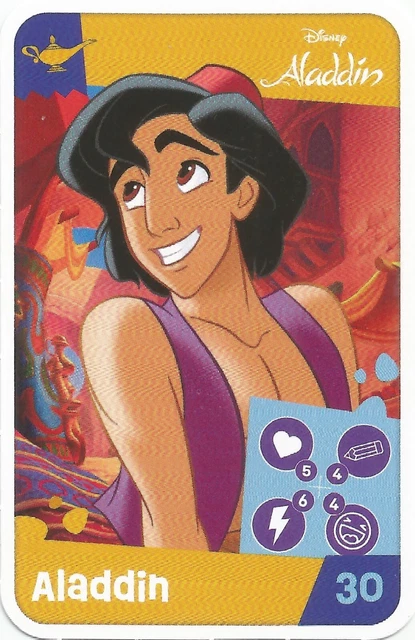 CARTE DISNEY PIXAR. Jouons Revons. Auchan 2024. Aladdin. Aladdin N° 30 EUR 1,00 - PicClick FR