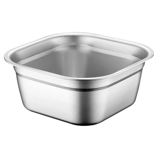 STAINLESS STEEL MIXING Bowl Metal Basin Fruit Washing Bowl Vegetable Washing £18.99 - PicClick UK