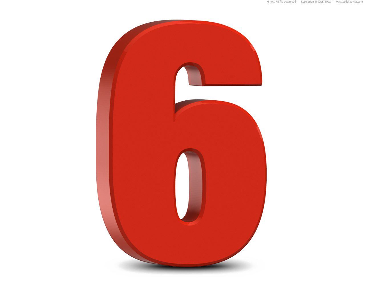 Number Six Png