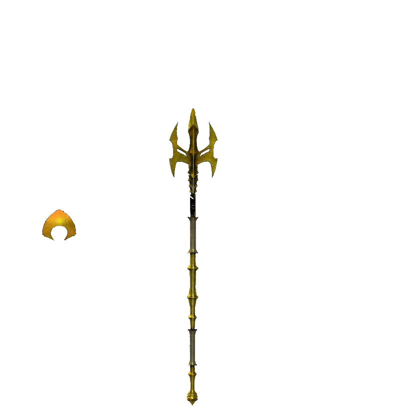 Gold Trident Transparent| PNG All
