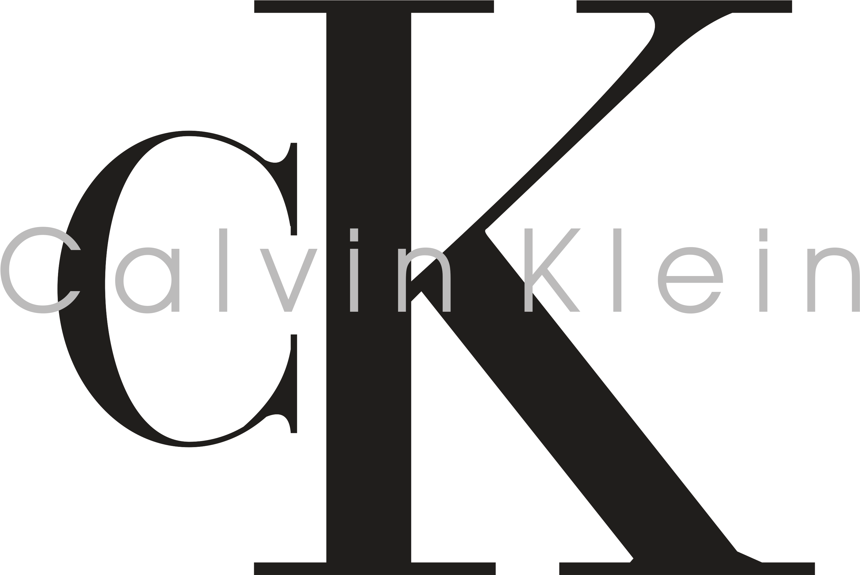 CK Calvin Klein Logo PNG Image Background