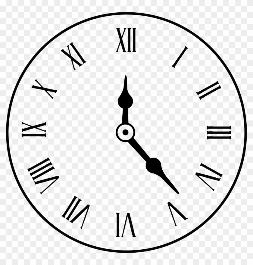 Clock Face Alarm Clock Roman Numerals - Roman Numeral Clock Png, Transparent Png - 1501x1501...