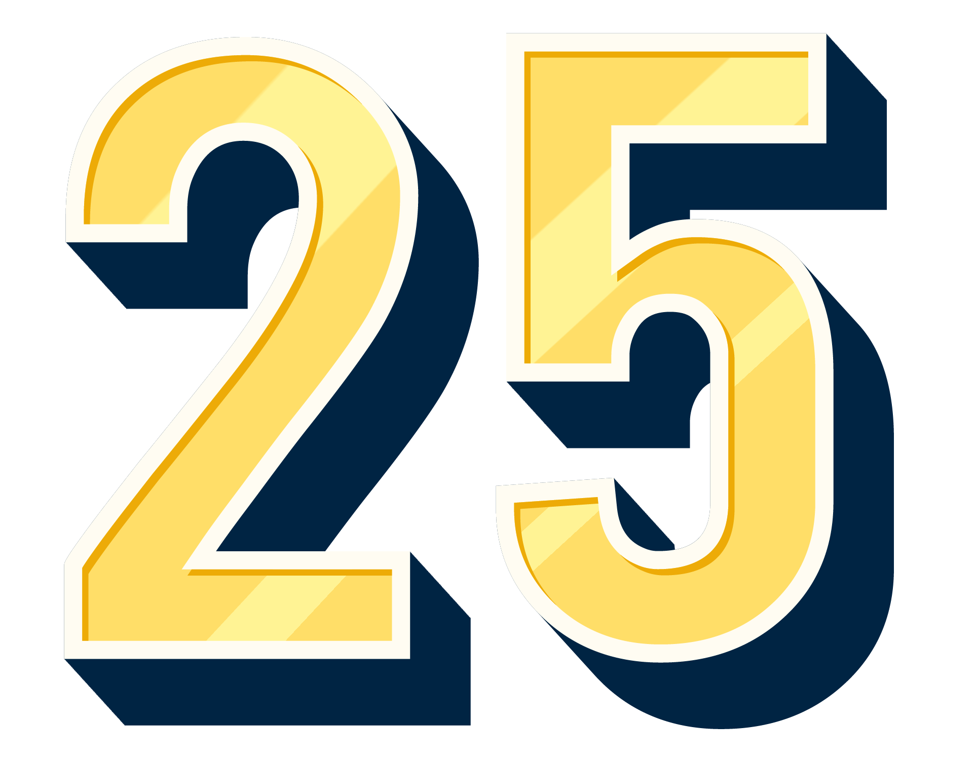 Number 25 Clipart