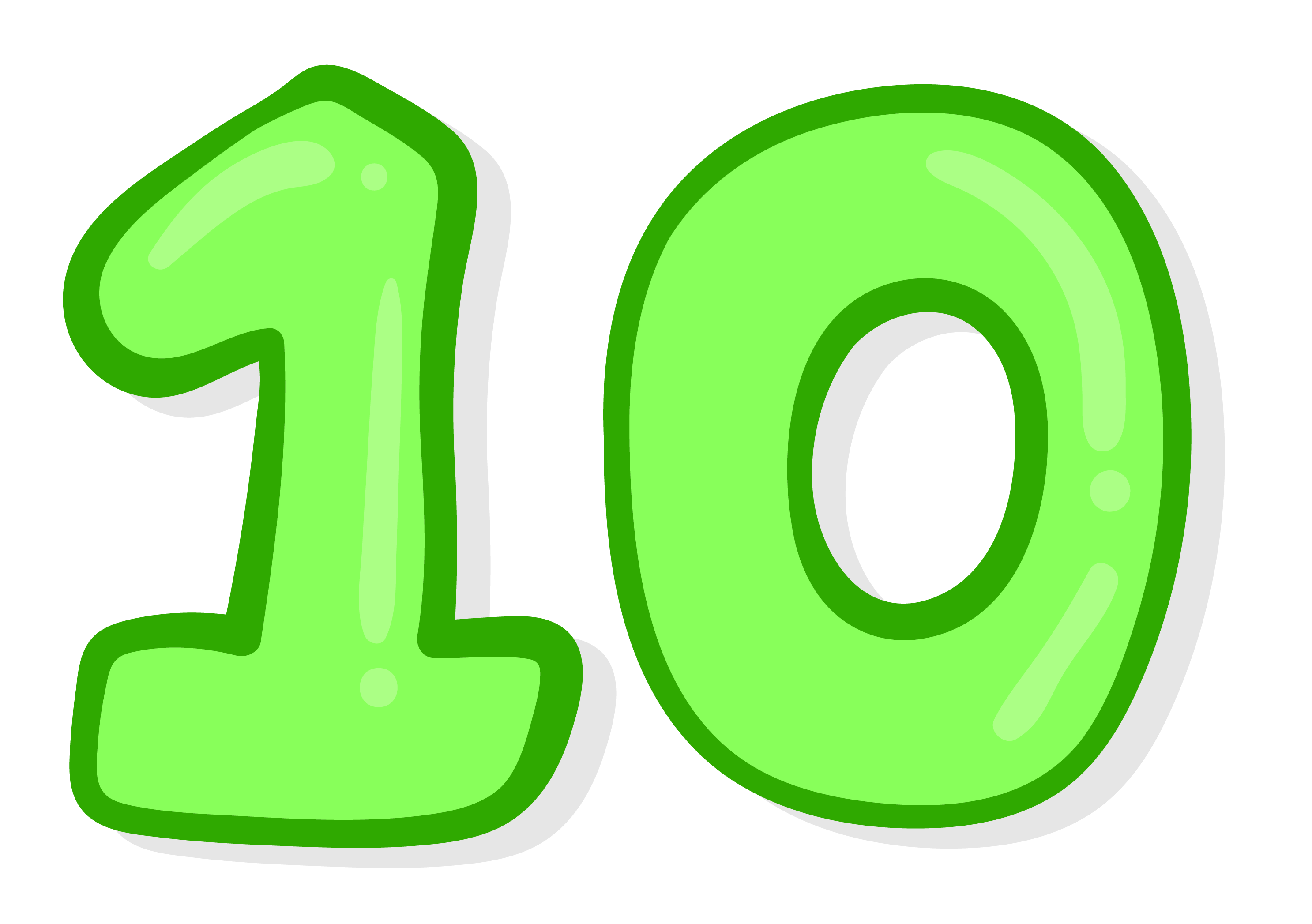 10 Number Graphic, Numeric Illustration, Ten Digit Visual PNG Image