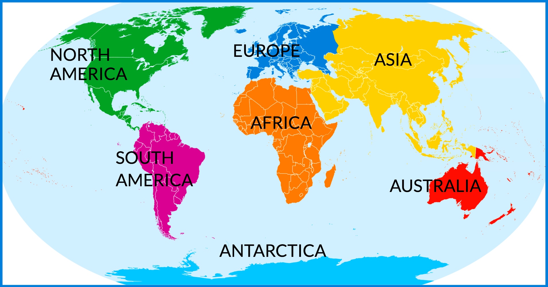 World Map Of All Continents