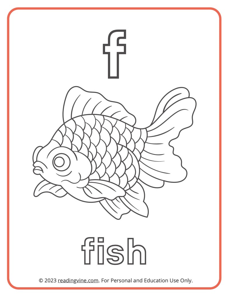 Letter F Coloring Pages Preschool