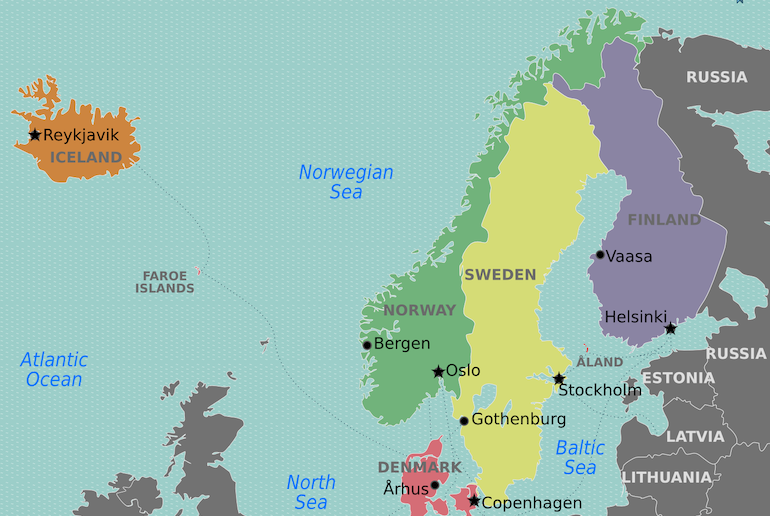 Scandinavian Peninsula On World Map