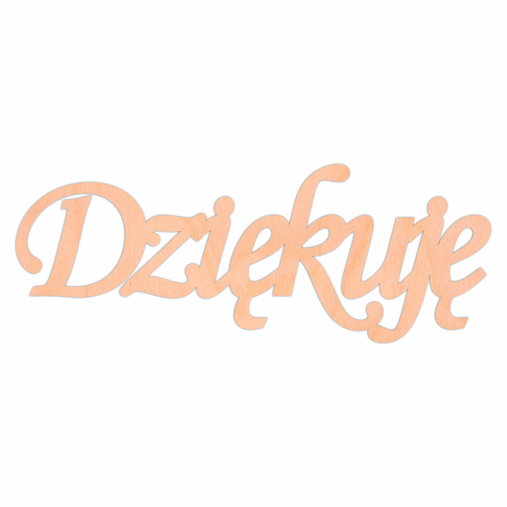 Napis Dziękuję