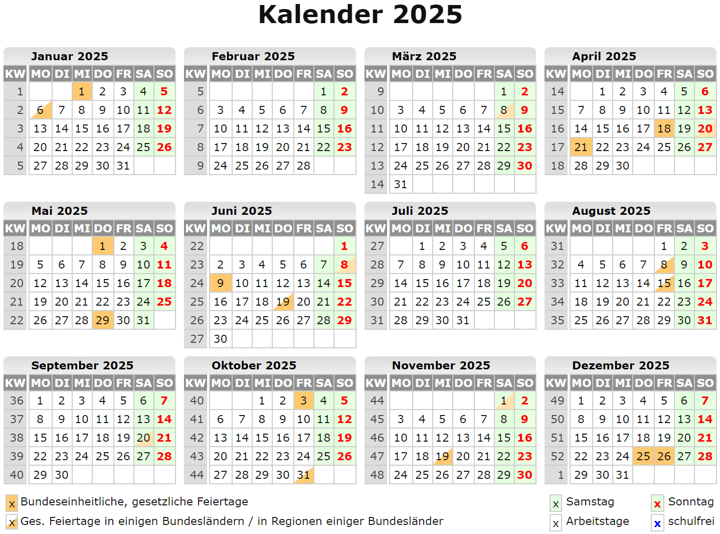 Kalender 2025 Zum Ausdrucken Kostenloskalender 2025 Logo