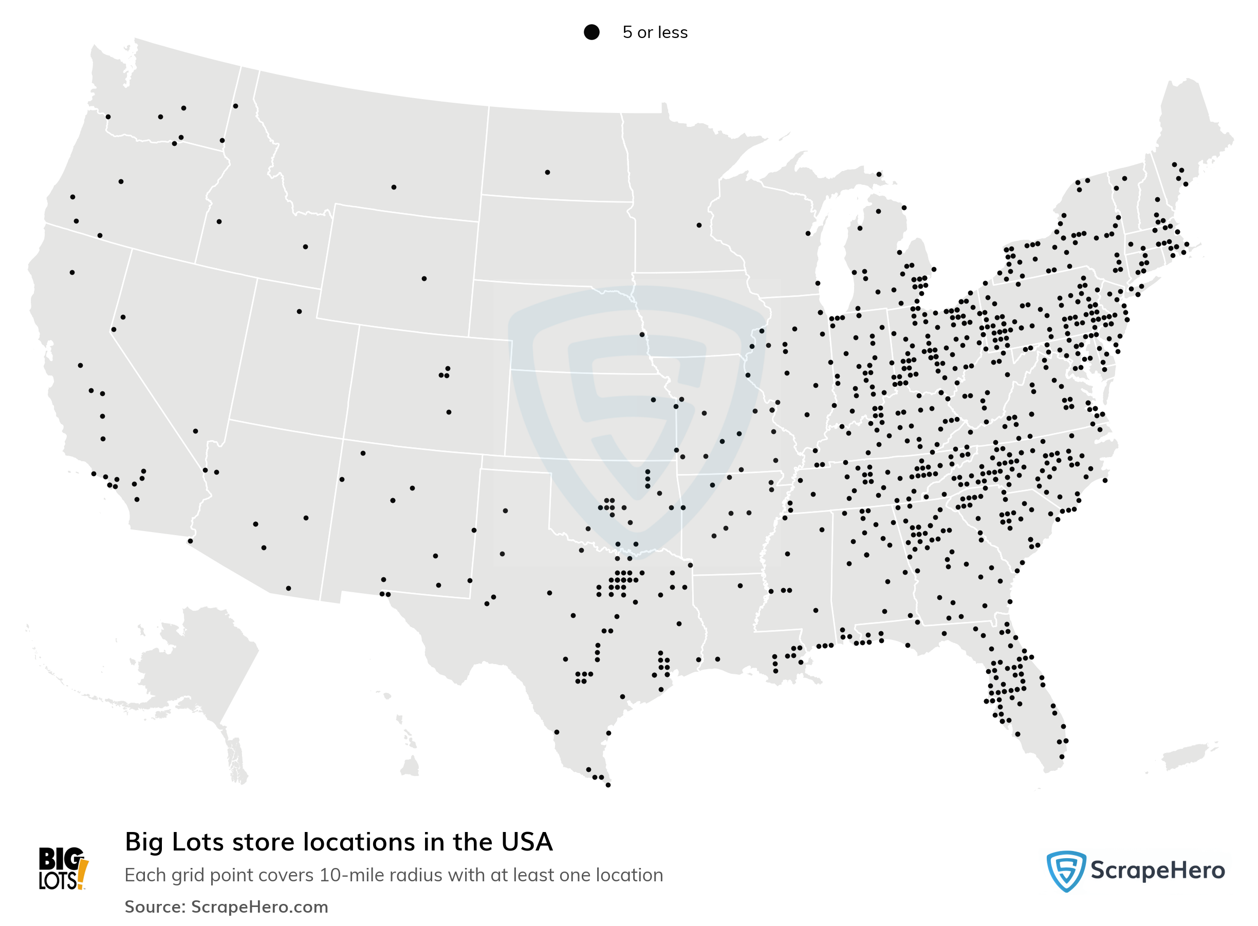 Number Of Big Lots Locations In The USA In 2025 | ScrapeHero