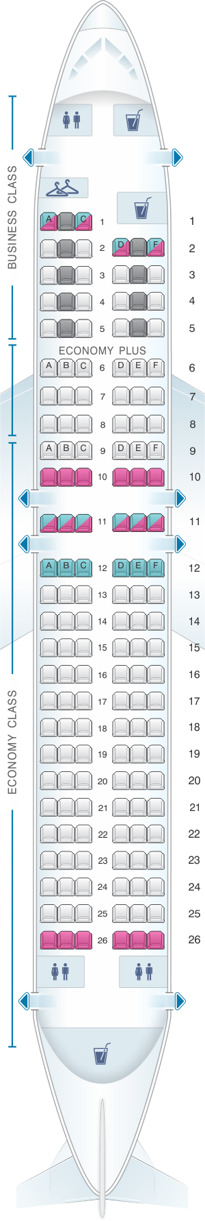 Seat Map LOT Polish Airlines Boeing B737 400| SeatMaestro