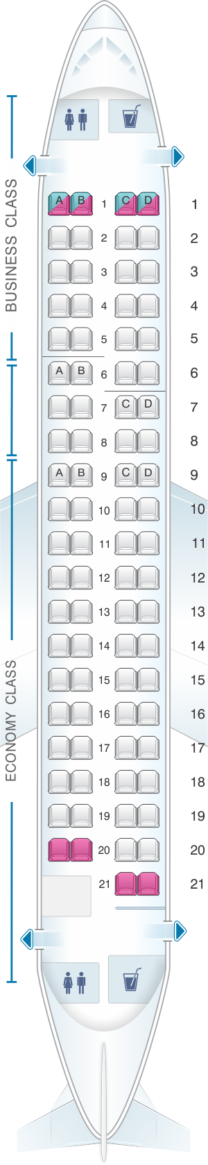 Seat Map LOT Polish Airlines Embraer 175| SeatMaestro