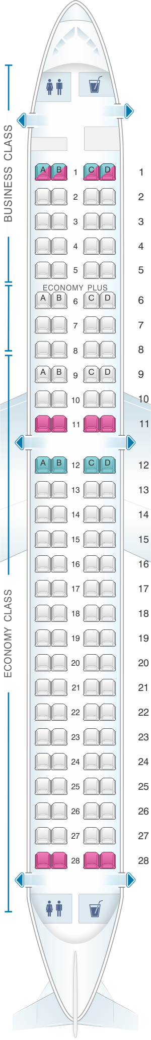 Seat Map LOT Polish Airlines Embraer 195| SeatMaestro