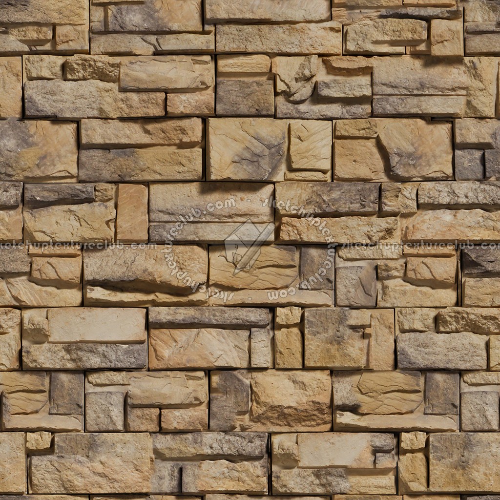 Wall cladding stone mixed size seamless 08004