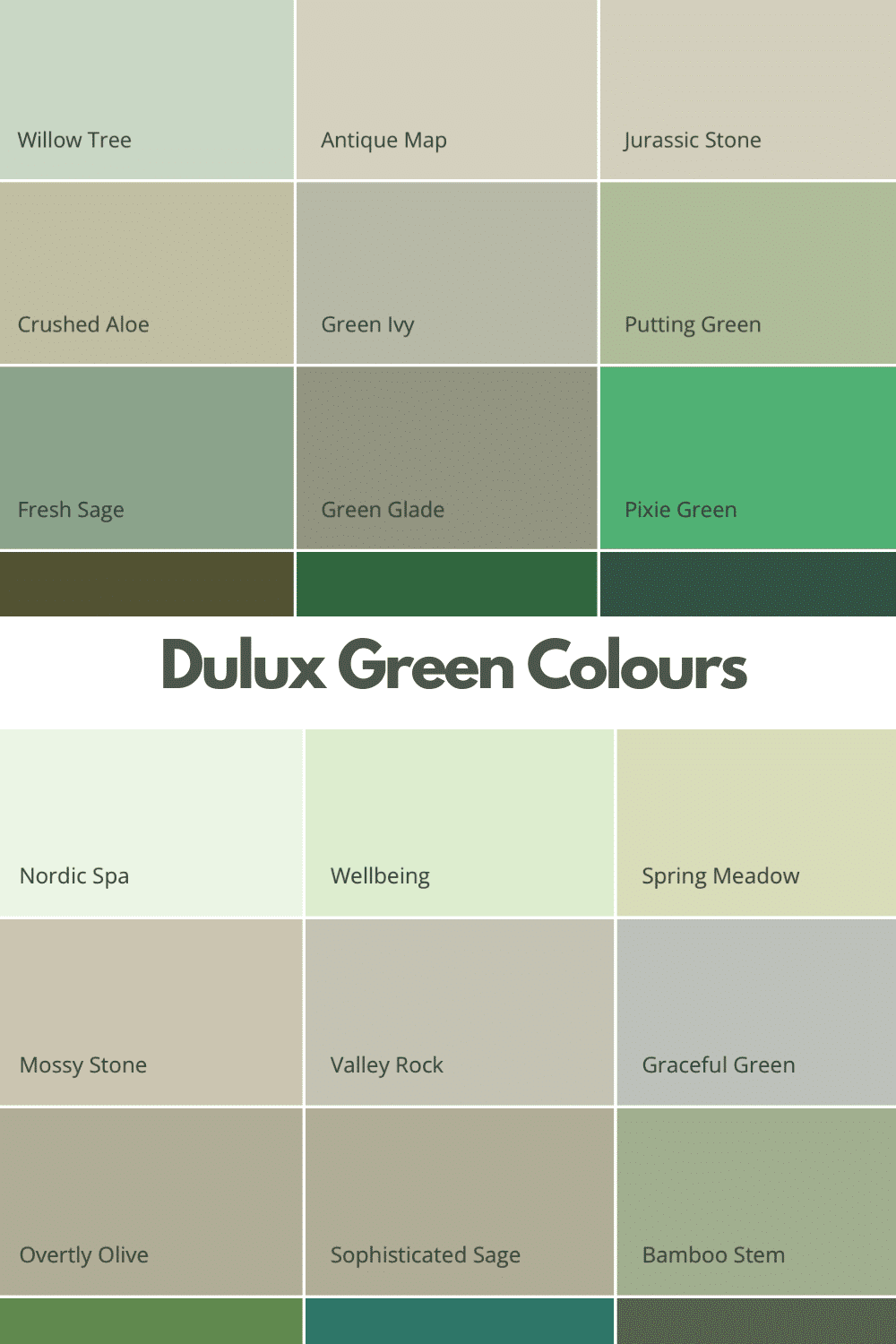 Dulux Green Colour Chart: Dulux Green Paints - Sleek-chic Interiors
