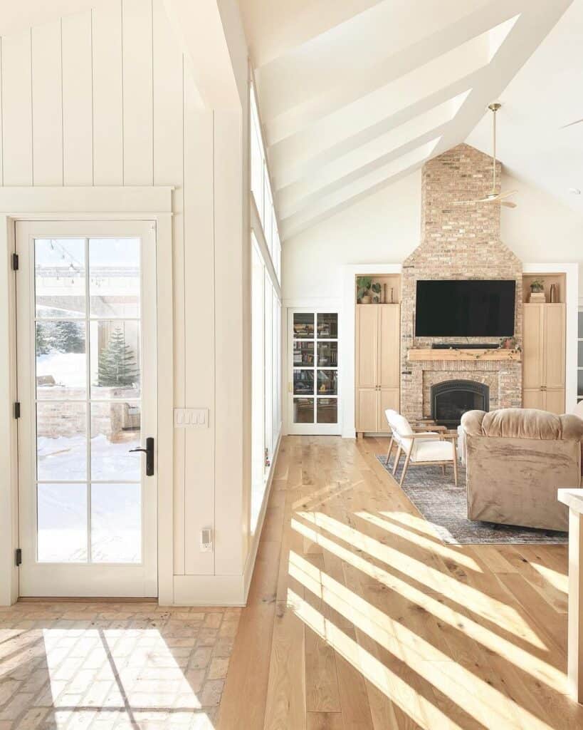 Stunning Fireplace with Vaulted Ceiling - Soul & Lane