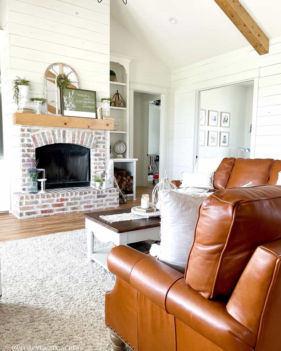 Vaulted Ceiling with Fireplace - Soul & Lane
